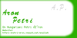 aron petri business card